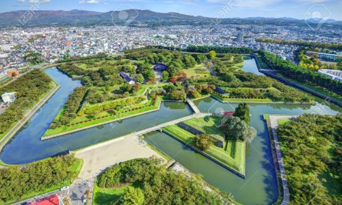 18653956-goryokaku-park-in-hakodate-hokkaido-japan-was-originally-a-star-fort-designed-in-1855-
